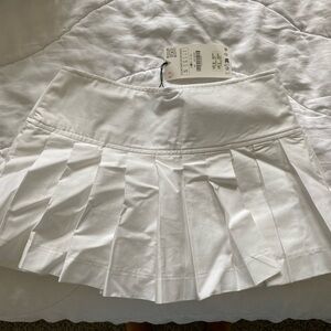 NWT White Zara Pleated Skort